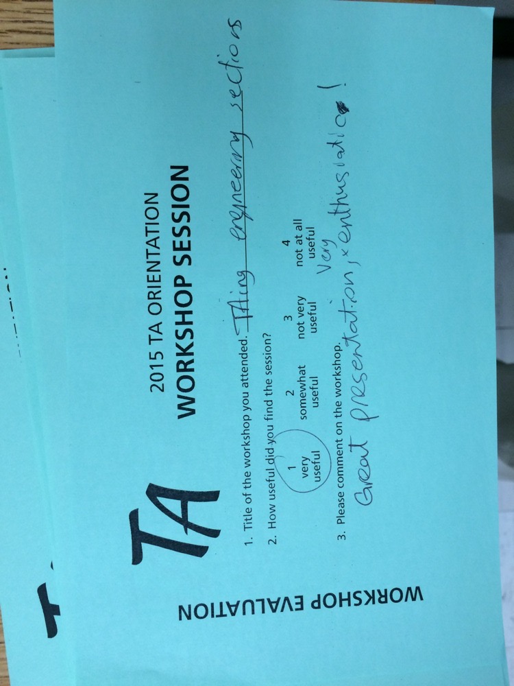 TA Orientation feedback 2017-17