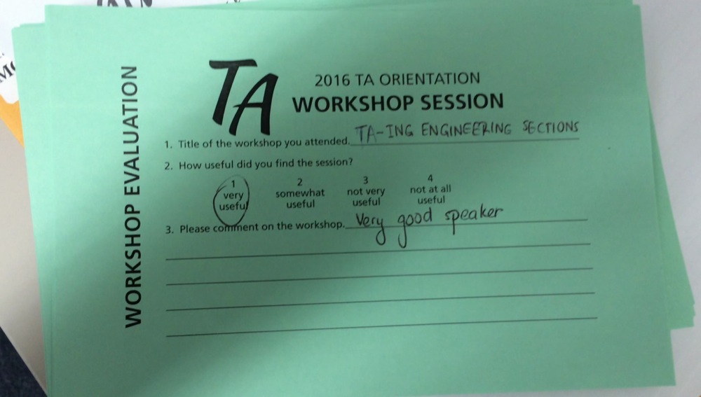 TA Orientation feedback 2017-16