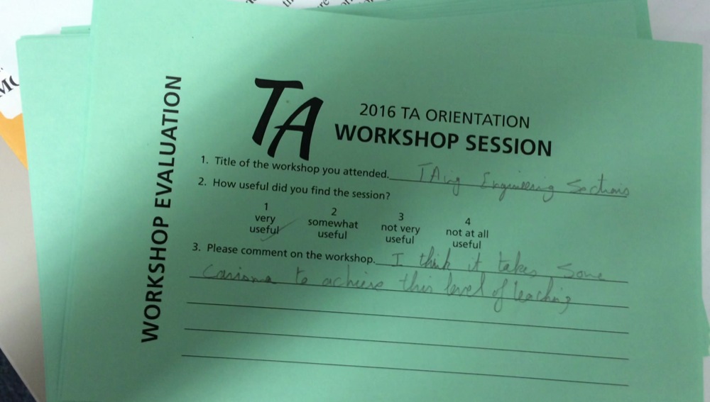 TA Orientation feedback 2017-17