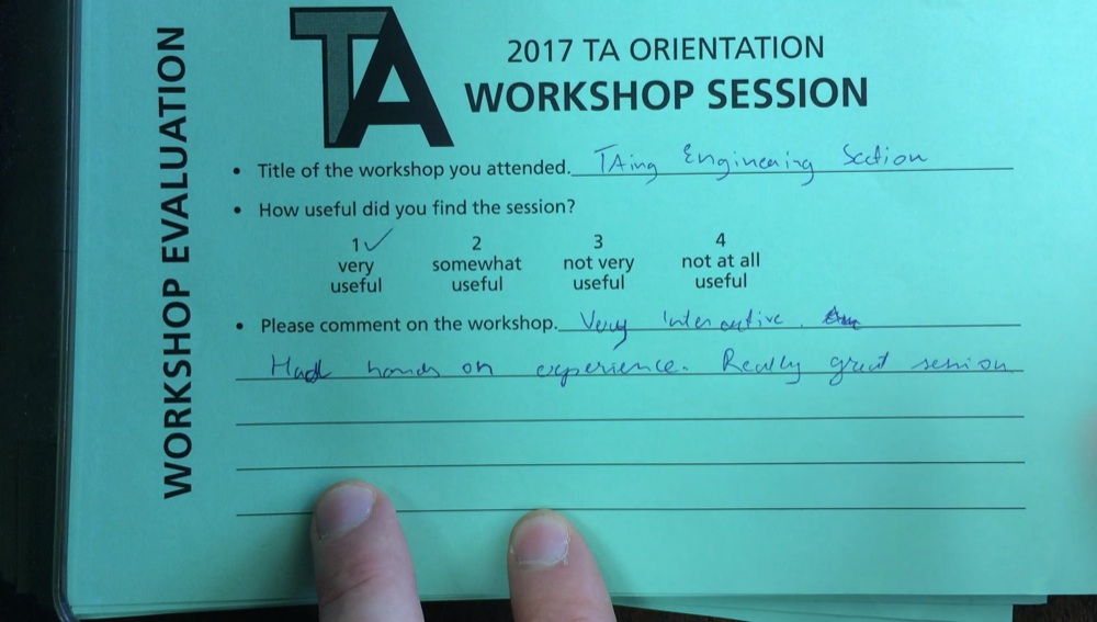 TA Orientation feedback 2017-19