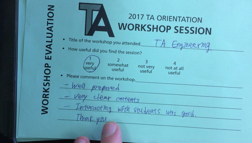 TA Orientation feedback 2017-2